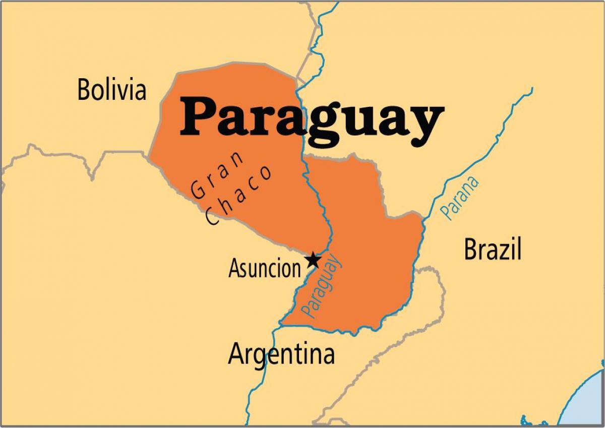 capital de Paraguai mapa