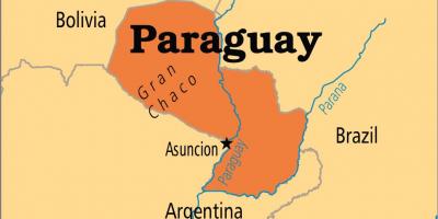 Capital de Paraguai mapa