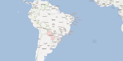 Mapa del Paraguai, a sud-amèrica
